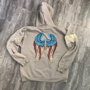 Grunt style wings hoodie